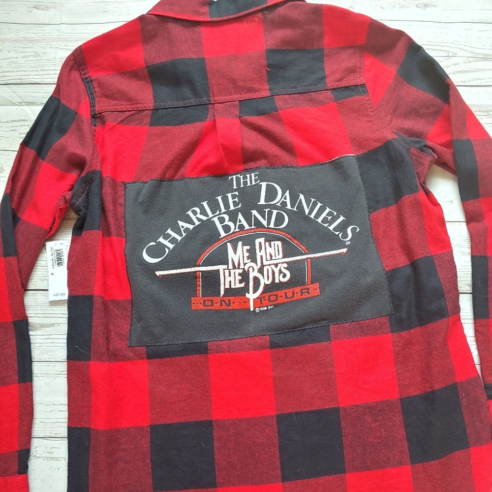 Charlie Daniels Band tshirt patch flannel